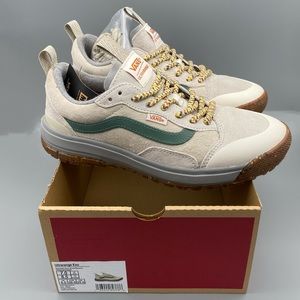 Vans Beige and Green Sneakers